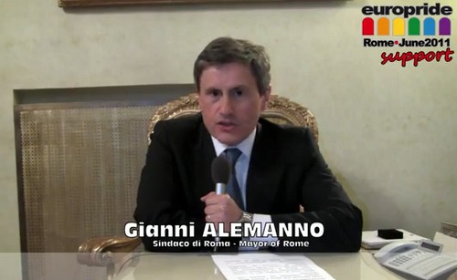 Europride 2011: Gianni Alemanno invita tutti alla manifestazione (video) Cultura Gay Manifestazioni Gay Video 
