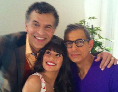 Glee: prima foto di Jeff Goldblum, Brian Stokes Mitchell e Lea Michele su Twitter Televisione Gay 