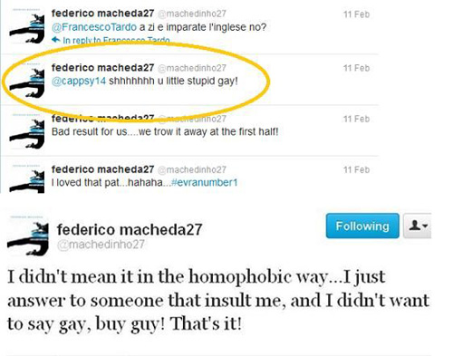 Calciatore accusato di omofobia su Twitter Omofobia 