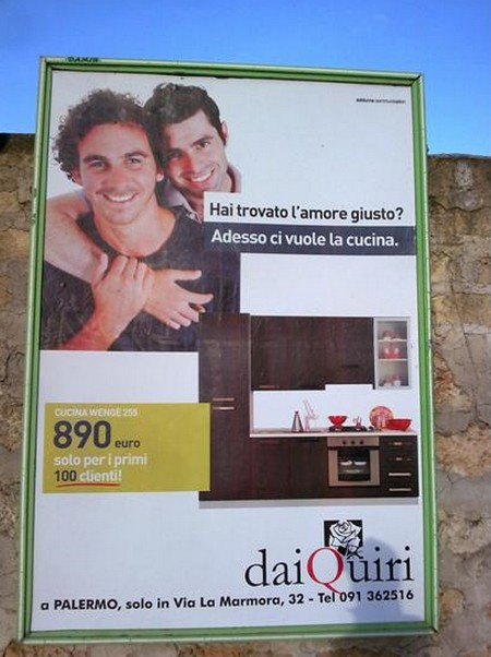 Palermo: coppia gay testimonial di un mobilificio Cultura Gay 