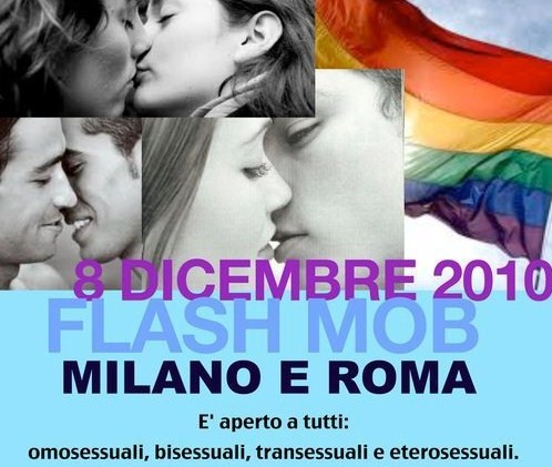 Flash mob contro l'omofobia l'8 dicembre a Roma e Milano Manifestazioni Gay 