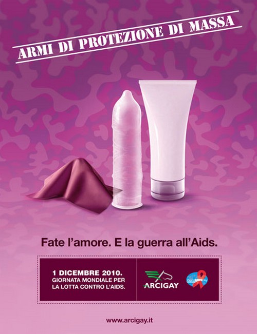 Fate l'Amore. E la guerra all'AIDS, la campagna dell'Arcigay per la Giornata Mondiale per la lotta all'Hiv GLBT News 