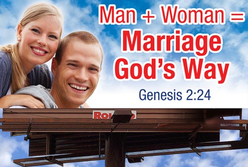 Tennessee, cartelloni anti gay: “Uomo e donna, il matrimonio secondo Dio” Cultura Gay 