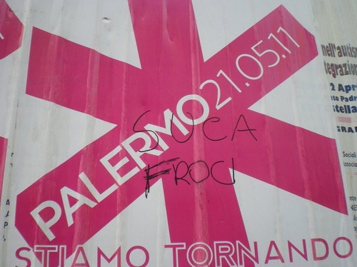 Palermo: scritte omofobe sui manifesti del Gay Pride Cultura Gay Gallery 