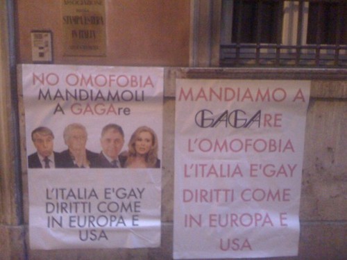 Europride 2011, manifesti anti-omofobia: "Mandiamoli a Gagare, l'Italia è gay" Cultura Gay 