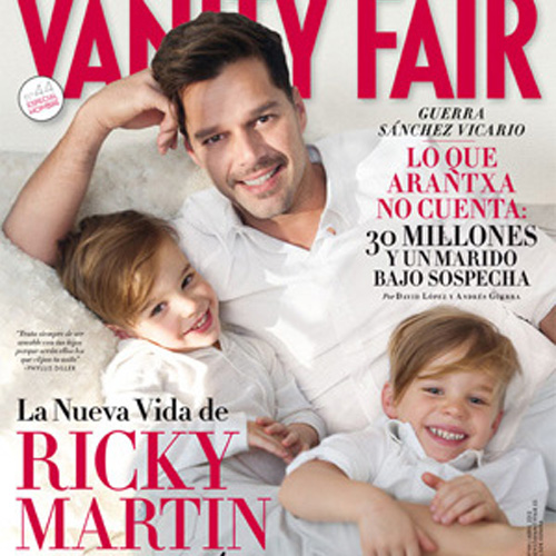 Ricky Martin in copertina su Vanity Fair Spagna con compagno e figli Icone Gay Interviste Primo Piano 