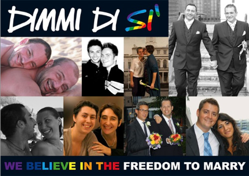 Dimmi di Si, manifestazione lgbt con promessa d'amore pubblica Amore e Sesso Gay Manifestazioni Gay 