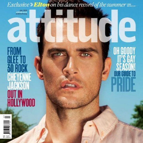Attitude, copertina di Luglio con Cheyenne Jackson GLBT News 