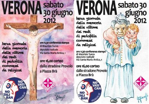 Verona: censurati i manifesti contro i preti pedofili Cultura Gay 