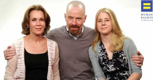 Breaking Bad, Bryan Cranston sostiene la campagna del matrimonio gay (video) GLBT News Primo Piano Video 