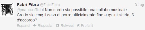 Marco Mengoni vuole duettare con Fabri Fibra (che gli aveva dato del gay) Gossip Gay 